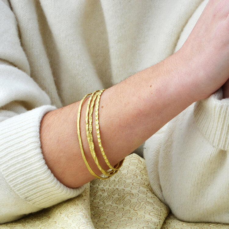 Horizontal Texture Bangle