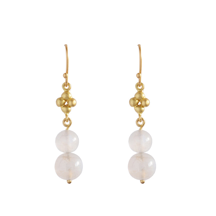 Double Moonstone Clover Drops e097g18m