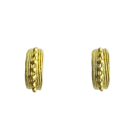 Medium Granulation Crescent Hoops e105g18
