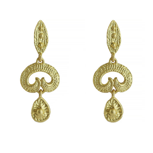 Multi Textured Drops Earrings fl-e110g18