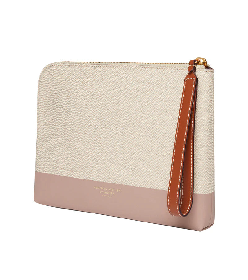 WA x METIER Makeup Pouch The Midi / Herringbone and Mauve 810102031310