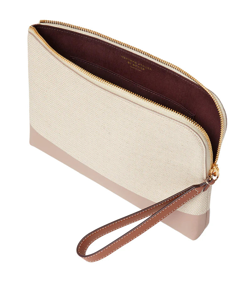 WA x METIER Makeup Pouch The Midi / Herringbone and Mauve 810102031310