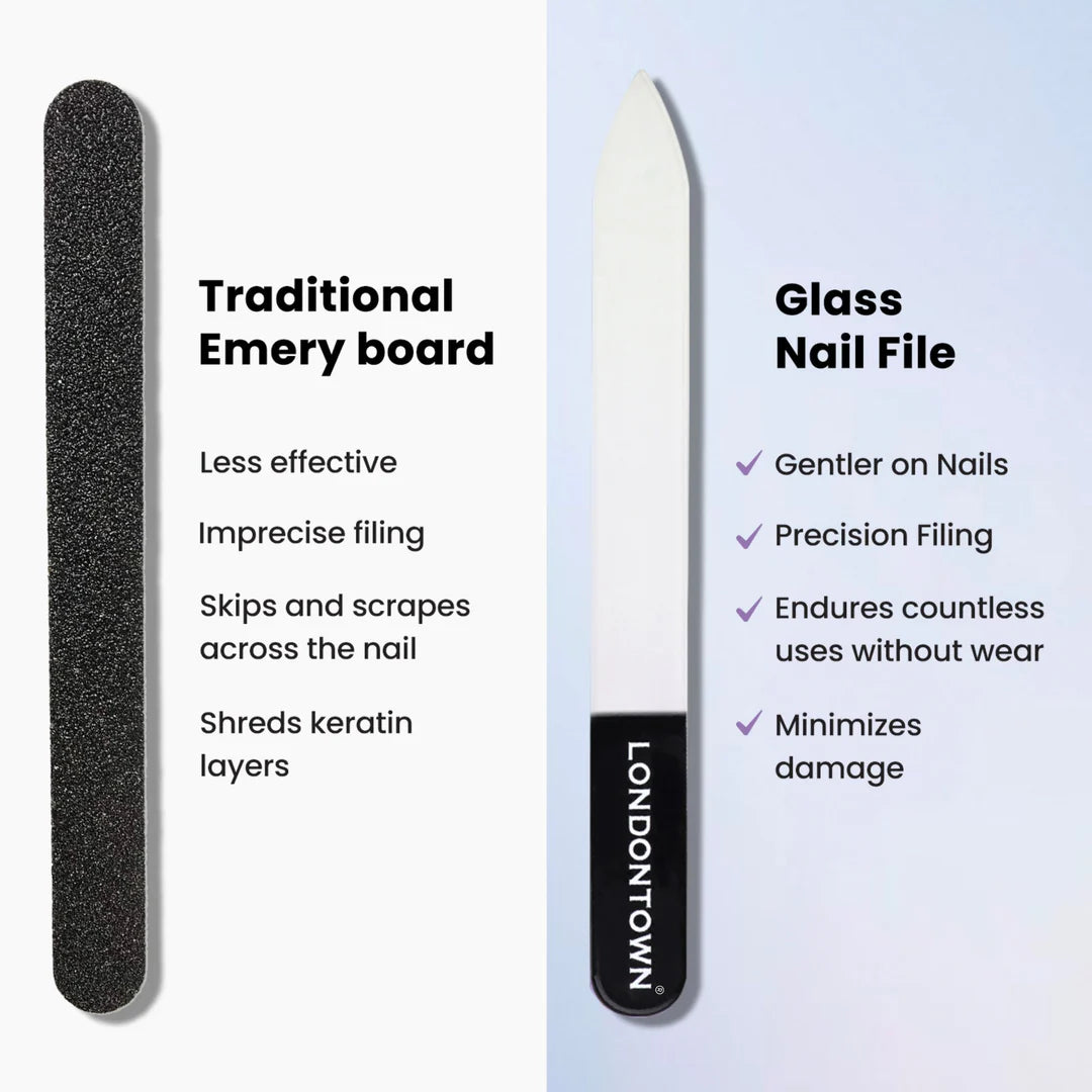 Glass Nail File - Milky