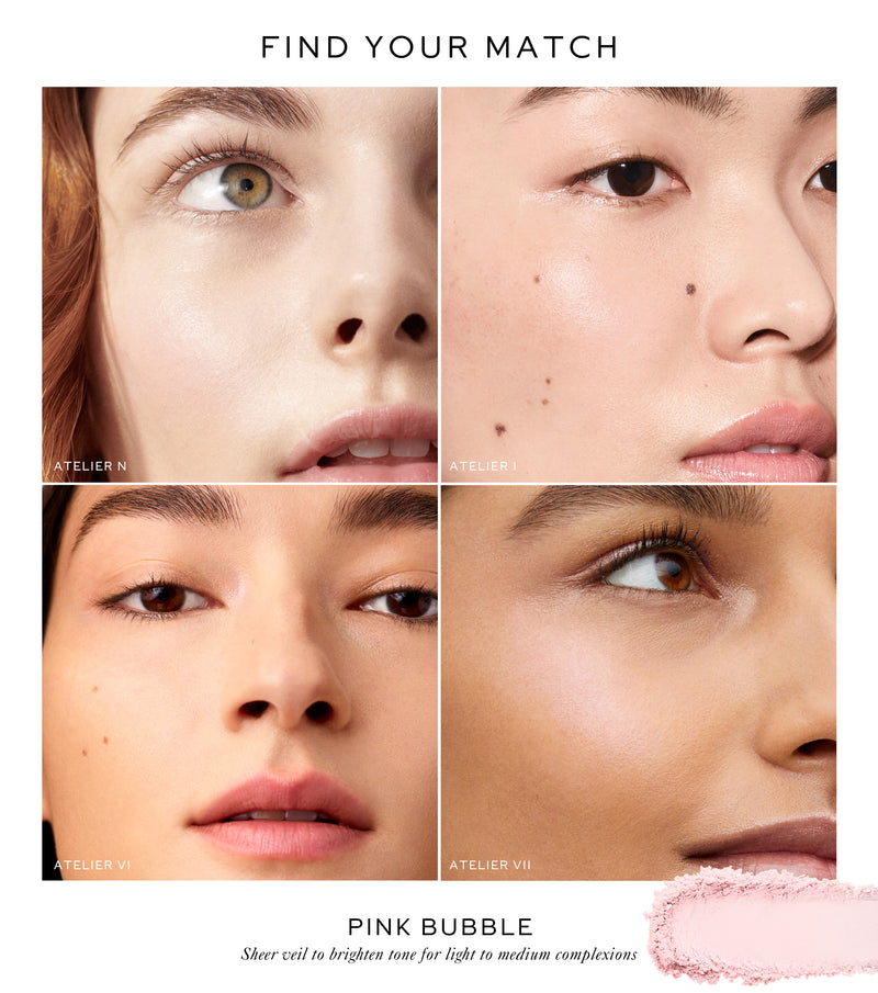 Vital Pressed Skincare Powder Pink Bubble - Sheer brightening veil for light to medium complexions 810102032034