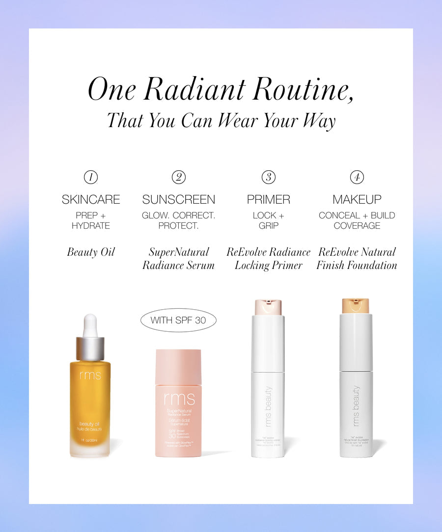 SuperNatural Radiance Serum Broad Spectrum SPF 30 Sunscreen LIGHT AURA - An ultra sheer champagne radiance 816248026333