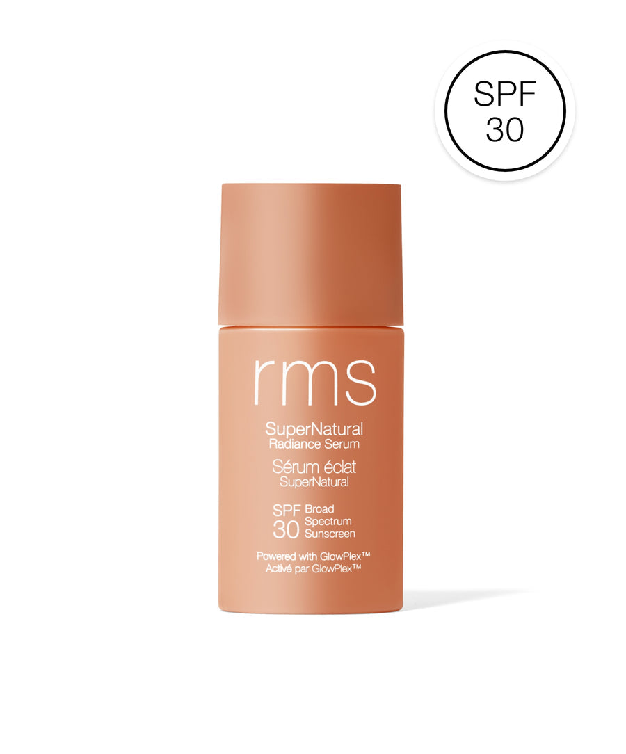 SuperNatural Radiance Serum Broad Spectrum SPF 30 Sunscreen MEDIUM AURA - An ultra sheer golden radiance 816248026340