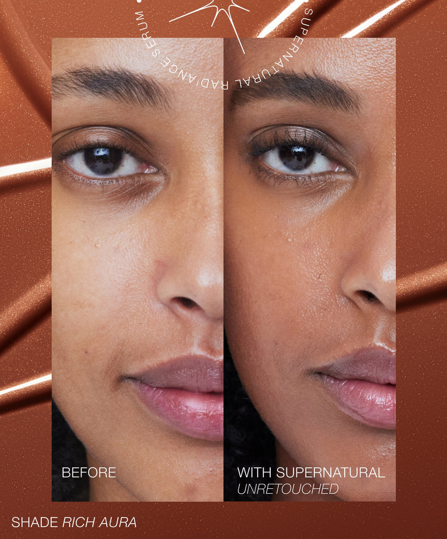 SuperNatural Radiance Serum Broad Spectrum SPF 30 Sunscreen RICH AURA - An ultra sheer bronze radiance 816248026357
