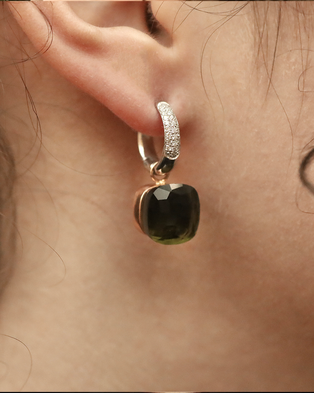 Nudo Inspired Prasiolite Earrings