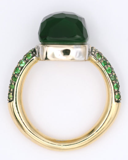 Quartz Ring with Tsavorite