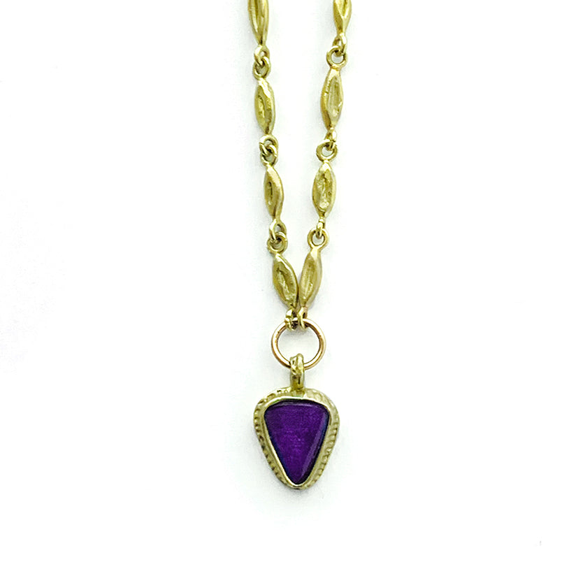 Triangle Sugilite Pendant fl-p029g18sug