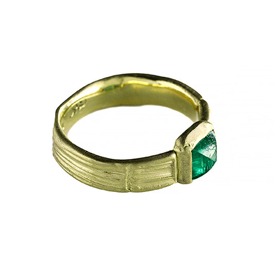 Emerald Bamboo Ring fl-r043g18em