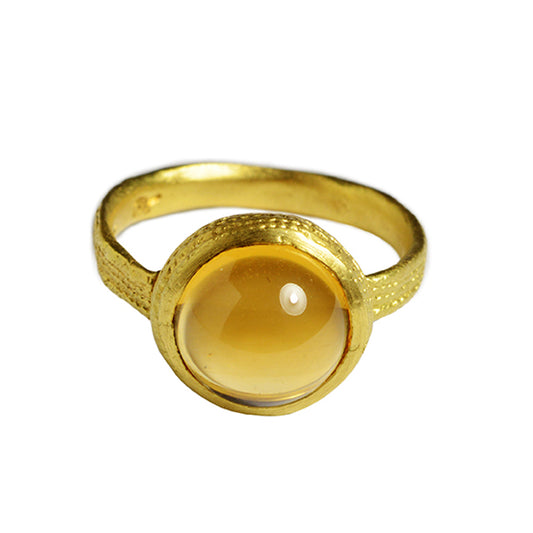 Citrine Textured Ring fl-r117g18ctr
