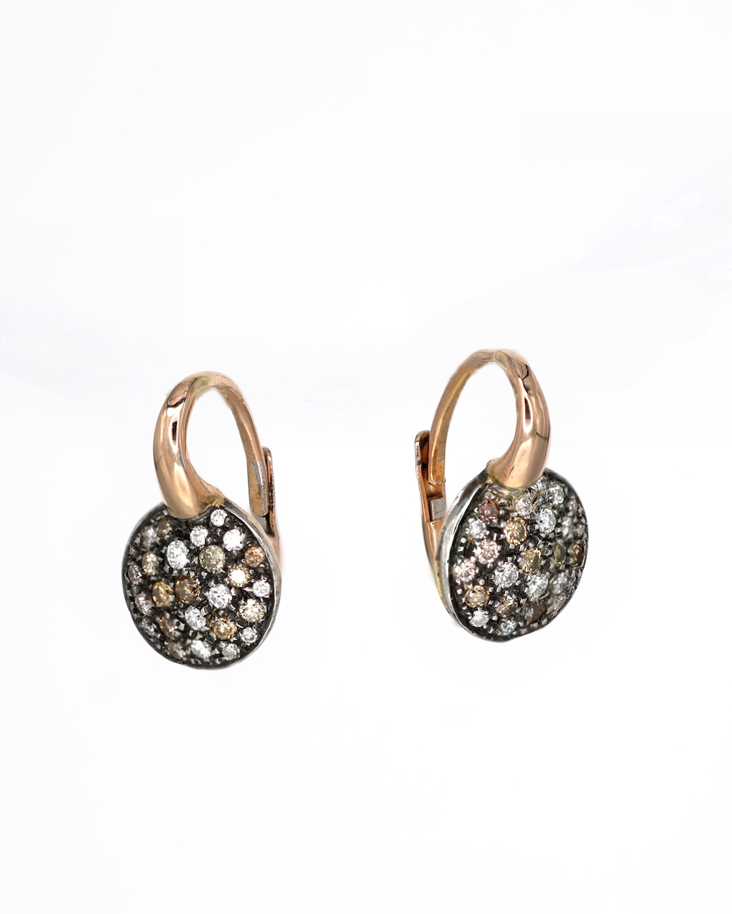 Pave Earrings with mixed Diamonds