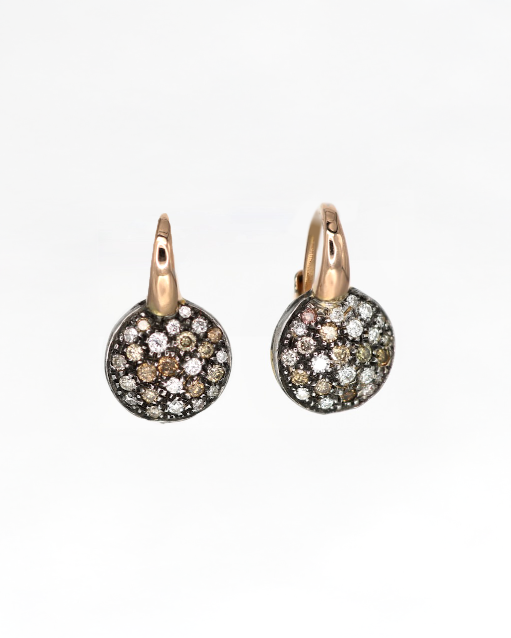 Pave Earrings with mixed Diamonds