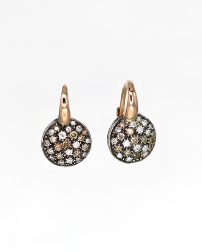 Pave Earrings with mixed Diamonds