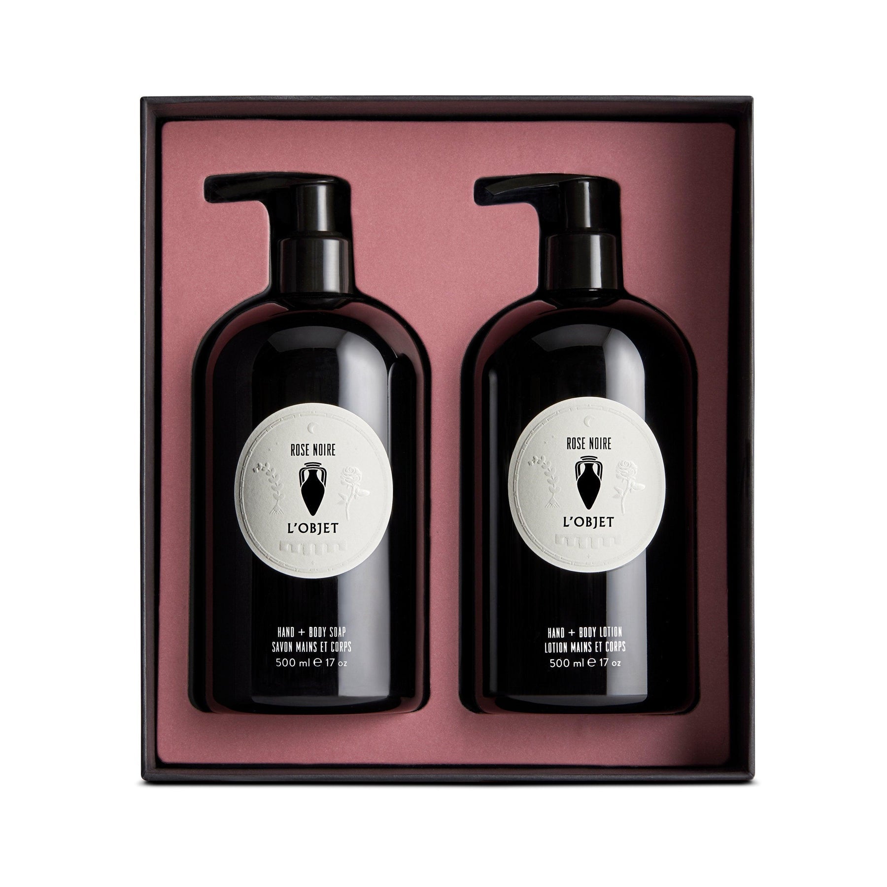 810009643319 Hand and Body Lotion + Hand and Body Soap Gift Set - Rose Noir