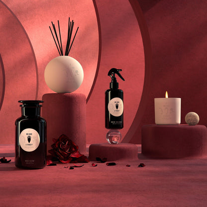 810009640875 Diffuser Vessel + Reeds + Fragrance Oil - 8oz - Rose Noir